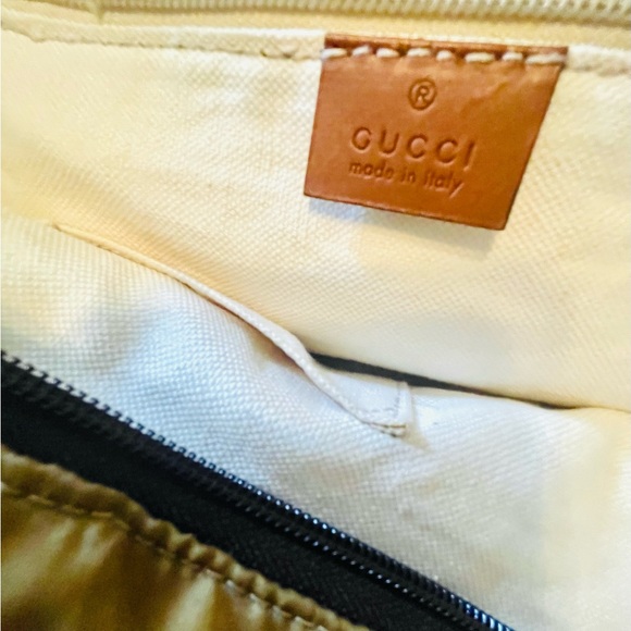Authentic Vintage  GUCCI  monogram zippered / satchel tote bag 🔥16x9x7 “ - Picture 3 of 10